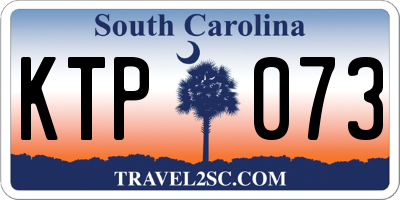 SC license plate KTP073
