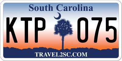 SC license plate KTP075