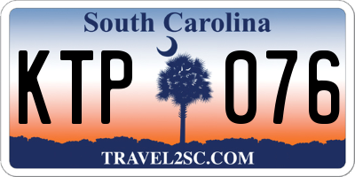 SC license plate KTP076