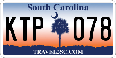 SC license plate KTP078