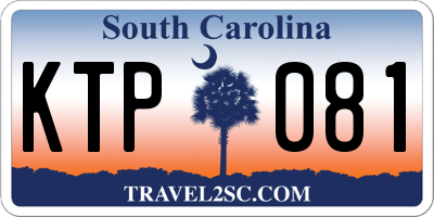 SC license plate KTP081