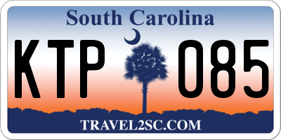 SC license plate KTP085