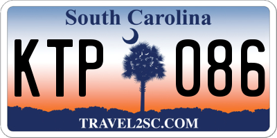 SC license plate KTP086