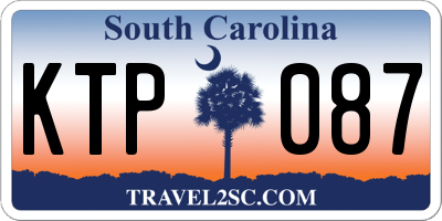 SC license plate KTP087