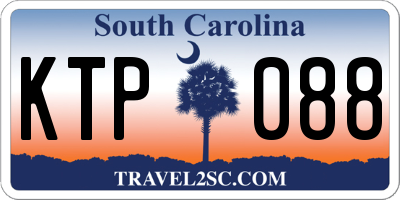 SC license plate KTP088