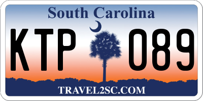 SC license plate KTP089