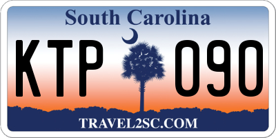 SC license plate KTP090