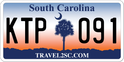 SC license plate KTP091