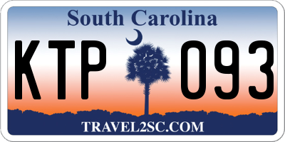 SC license plate KTP093