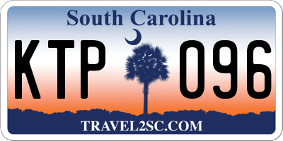 SC license plate KTP096