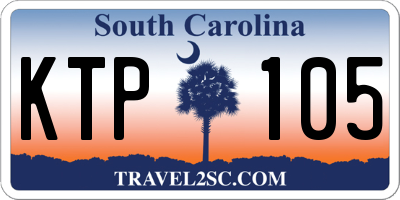 SC license plate KTP105