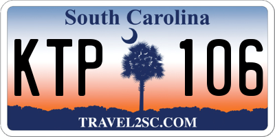 SC license plate KTP106