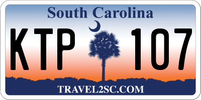 SC license plate KTP107
