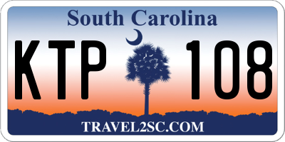 SC license plate KTP108