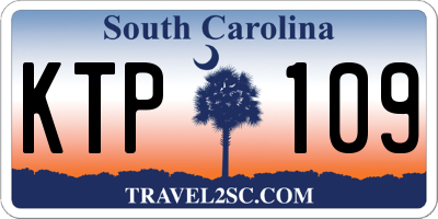 SC license plate KTP109