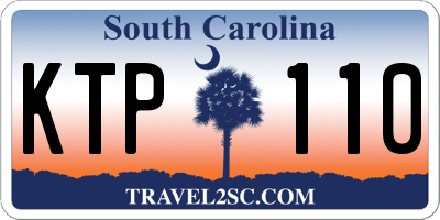 SC license plate KTP110