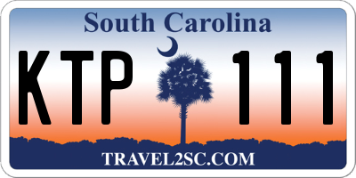 SC license plate KTP111