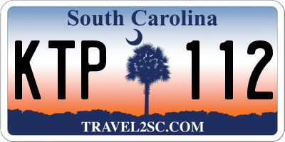 SC license plate KTP112