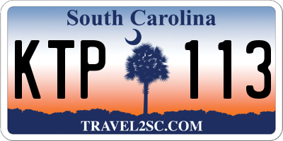 SC license plate KTP113