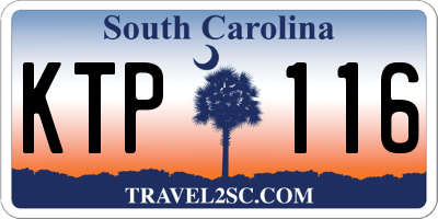 SC license plate KTP116