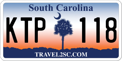 SC license plate KTP118