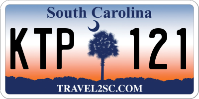 SC license plate KTP121