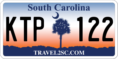 SC license plate KTP122