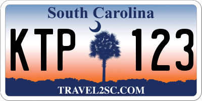 SC license plate KTP123