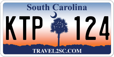 SC license plate KTP124