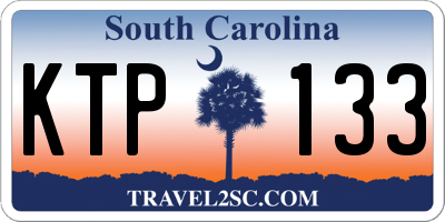SC license plate KTP133
