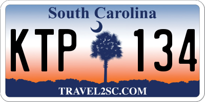 SC license plate KTP134