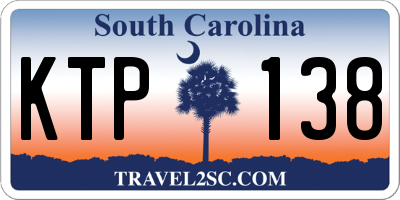 SC license plate KTP138