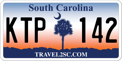 SC license plate KTP142