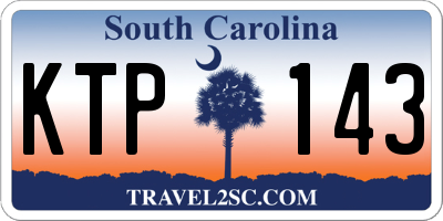 SC license plate KTP143