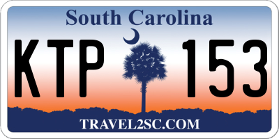 SC license plate KTP153