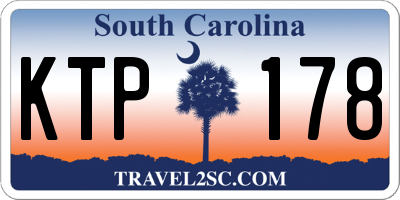SC license plate KTP178
