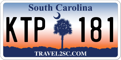 SC license plate KTP181