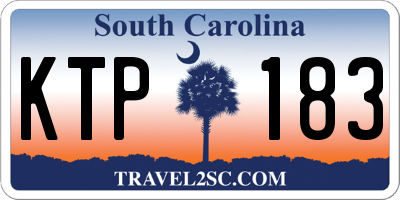 SC license plate KTP183