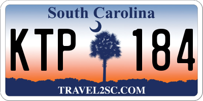 SC license plate KTP184