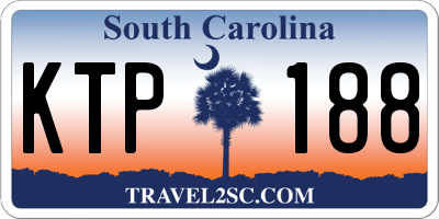 SC license plate KTP188