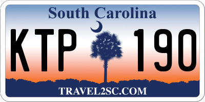 SC license plate KTP190