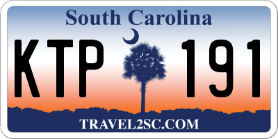 SC license plate KTP191