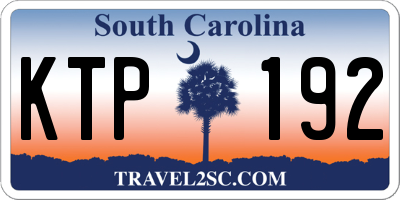SC license plate KTP192