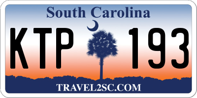 SC license plate KTP193
