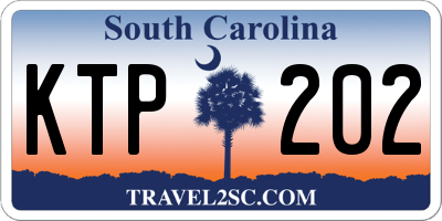SC license plate KTP202