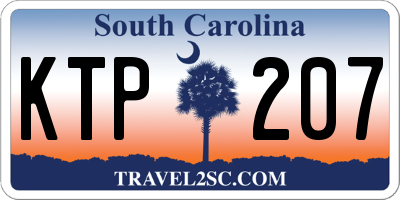 SC license plate KTP207