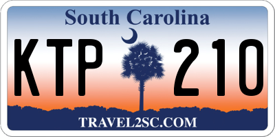 SC license plate KTP210