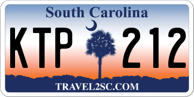 SC license plate KTP212