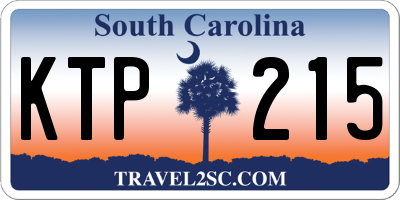 SC license plate KTP215