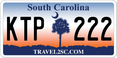 SC license plate KTP222